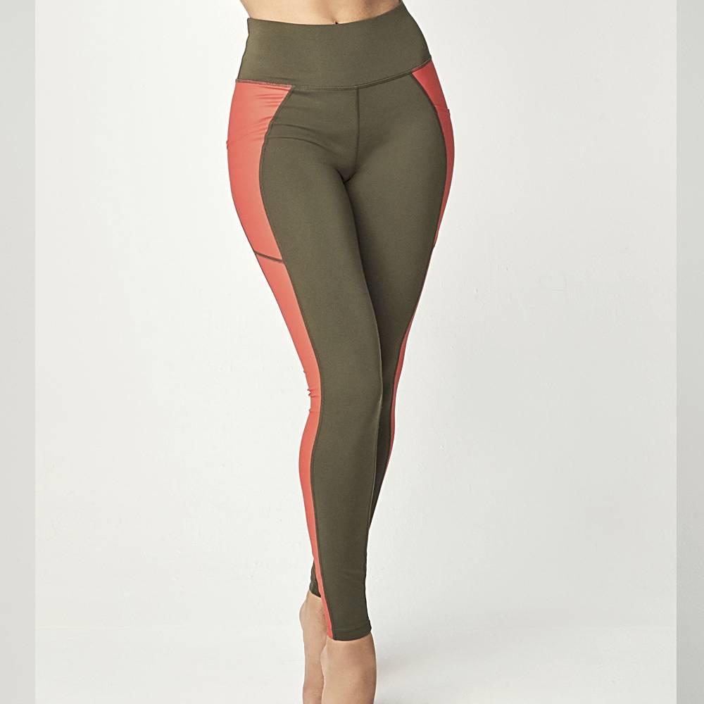 Legging Aerobic grün orange