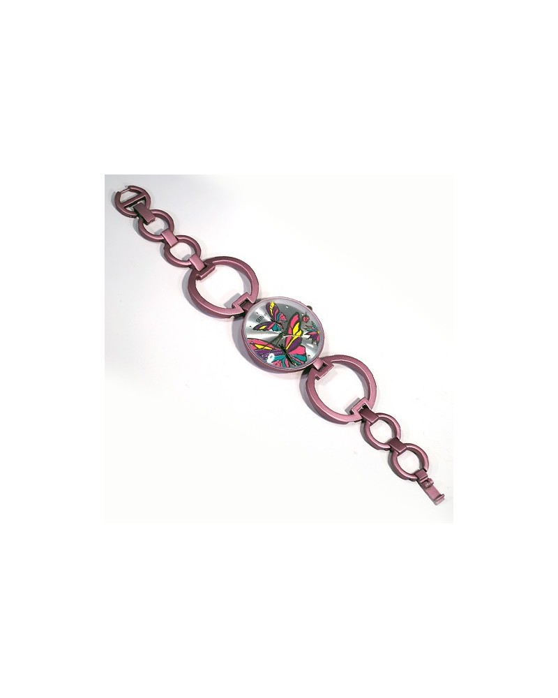 Damenuhr Chain - lila